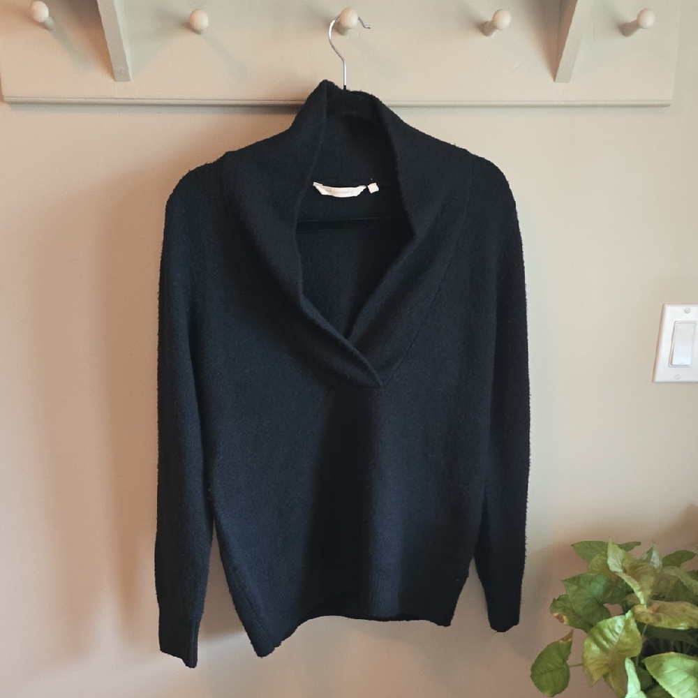 Soft Surroundings Classic Black Cowl Neck Sweater